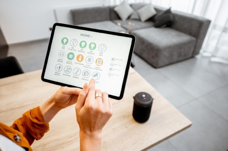 Affordable smart home automation setup with smart lights, devices, and modern living room in 2026